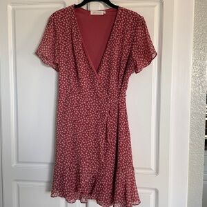 All in Favor Red Floral Mini Dress